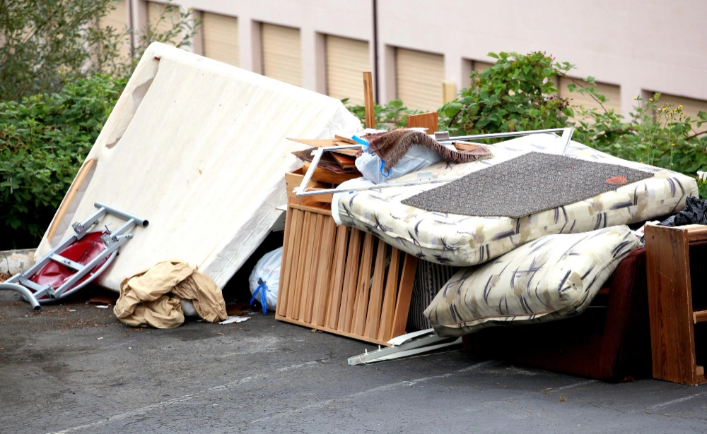 Large pile of furniture and household junk removed for jobs of any size by Dump Pro LA in Los Angeles