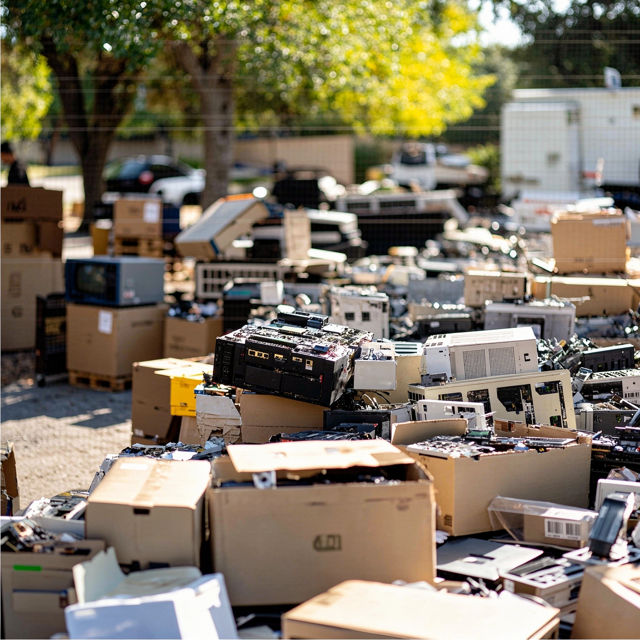 Commercial junk removal including office equipment performed by Dump Pro LA in Los Angeles