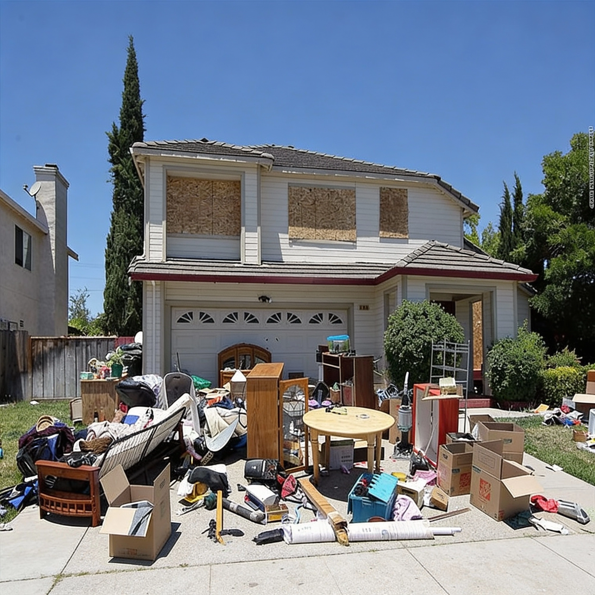 Full residential junk removal with furniture and household clutter by Dump Pro LA in Los Angeles